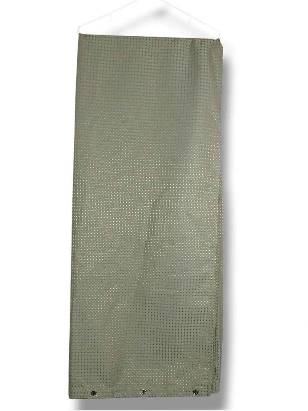 NWOT Dynamene Green Extra long Shower Curtain 72x84 Waffle Weave Fabric